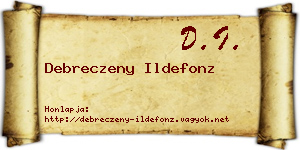 Debreczeny Ildefonz névjegykártya